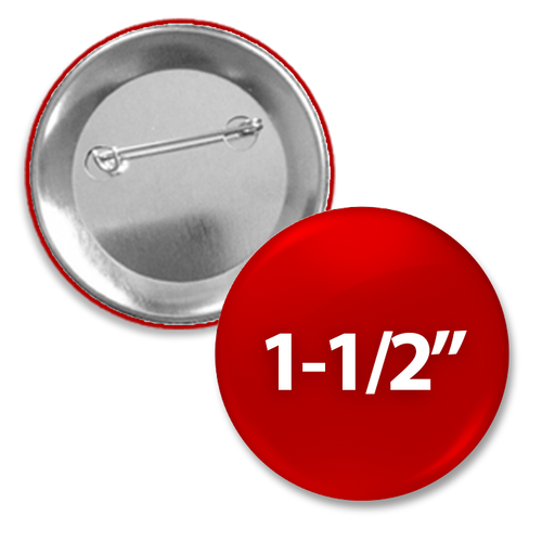 1 1/2 inch Custom round pin back button