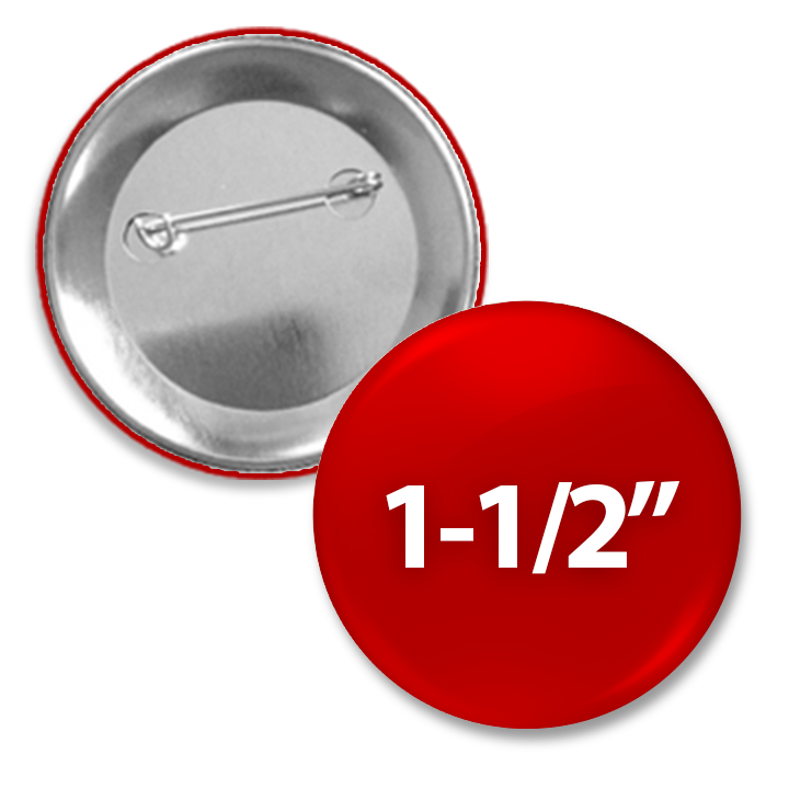 1 1/2 inch Custom round pin back button