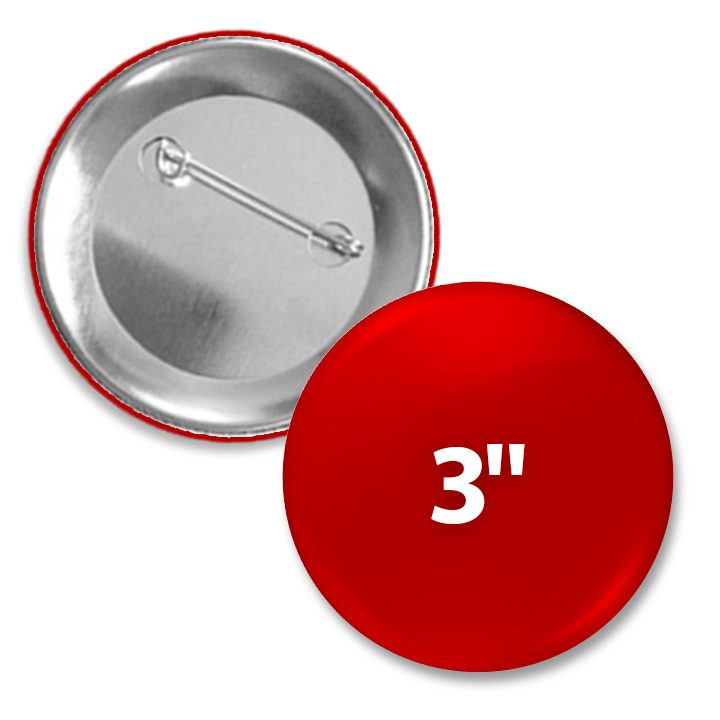 Custom Round 3 inch pin back button